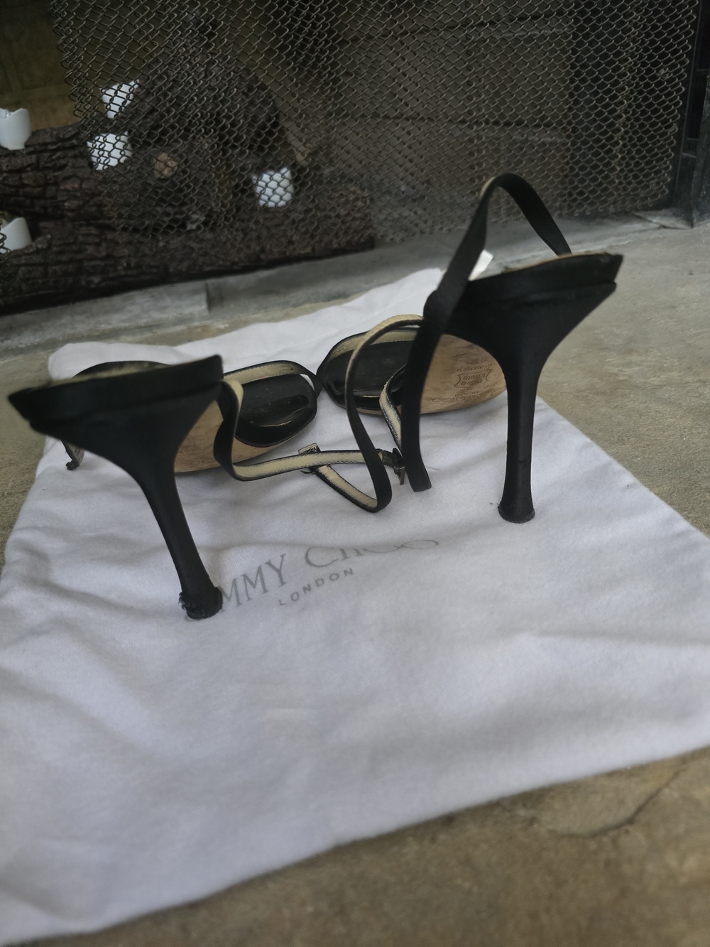 Jimmy Choo Black Strappy Sandals - Picture 7 of 7
